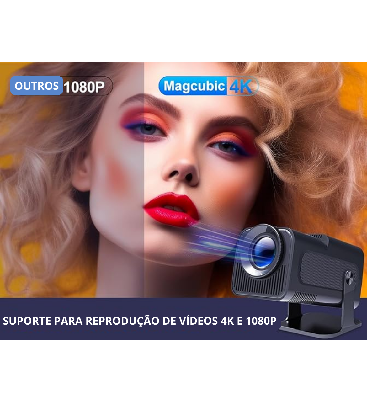 🚚 SMART PROJETOR PORTÁTIL MAGCUBIC HY320