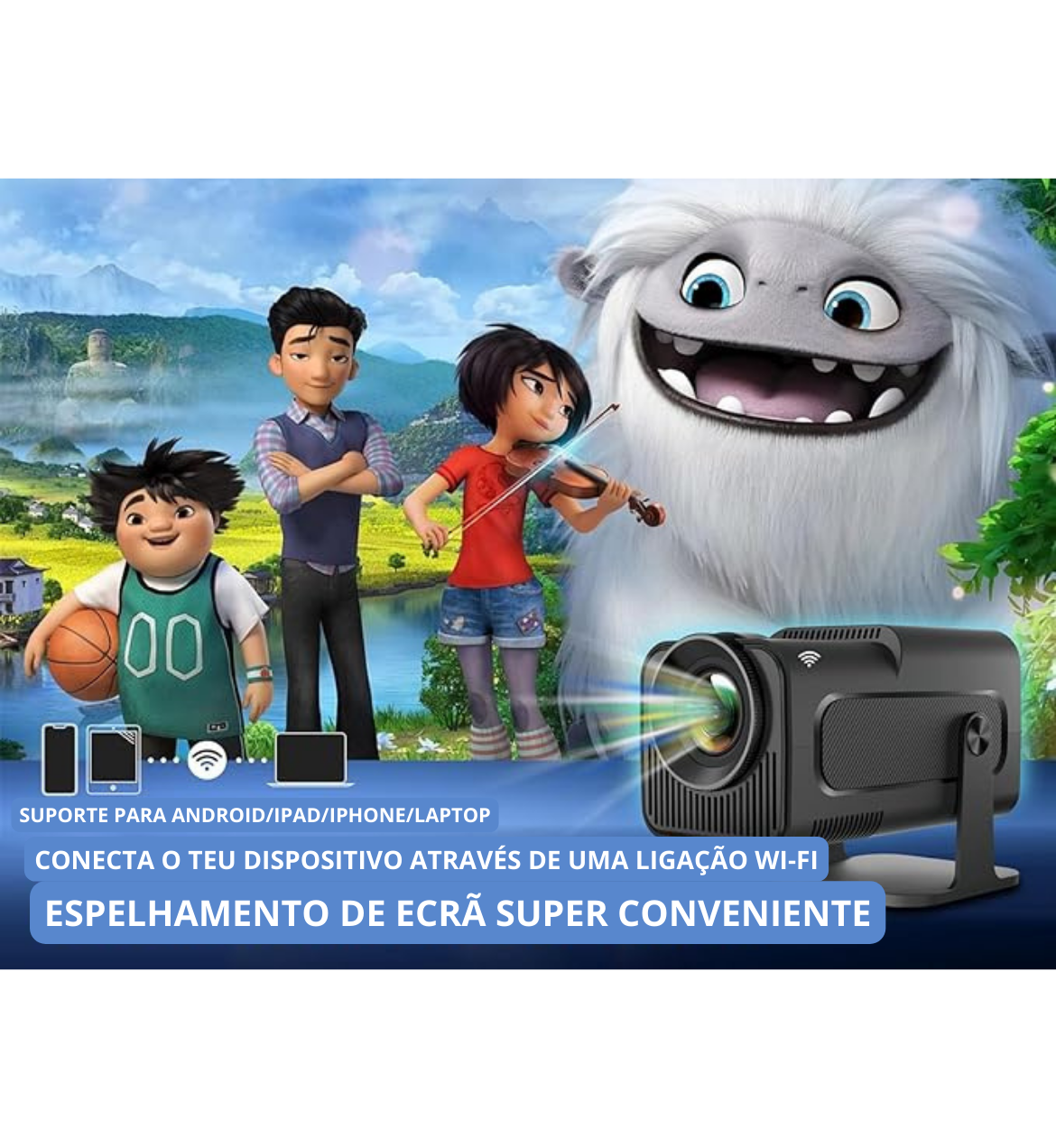 🚚 SMART PROJETOR PORTÁTIL MAGCUBIC HY320
