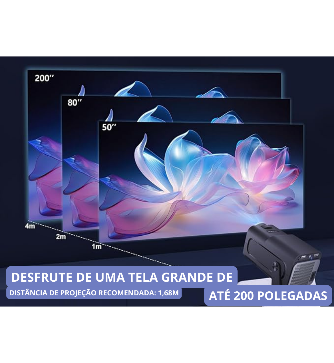 🚚 SMART PROJETOR PORTÁTIL MAGCUBIC HY320