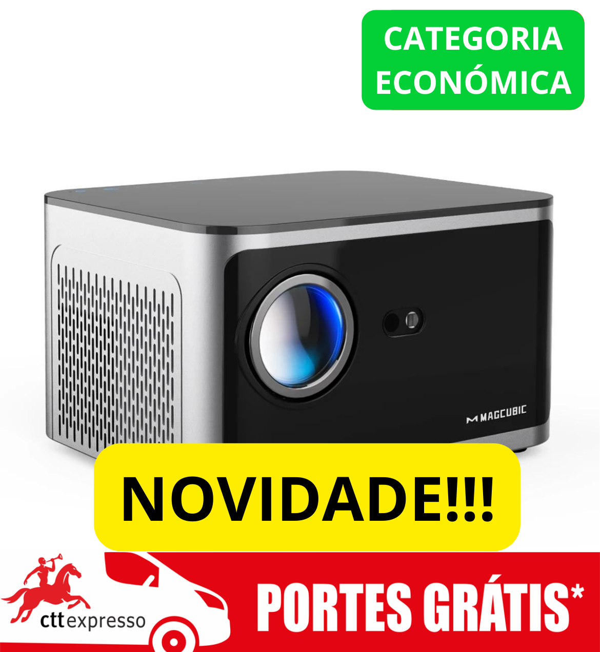 🚛 SMART PROJETOR PORTÁTIL MAGCUBIC HY350 ATUALIZADO (2024) (CATEGORIA ECONÓMICA)