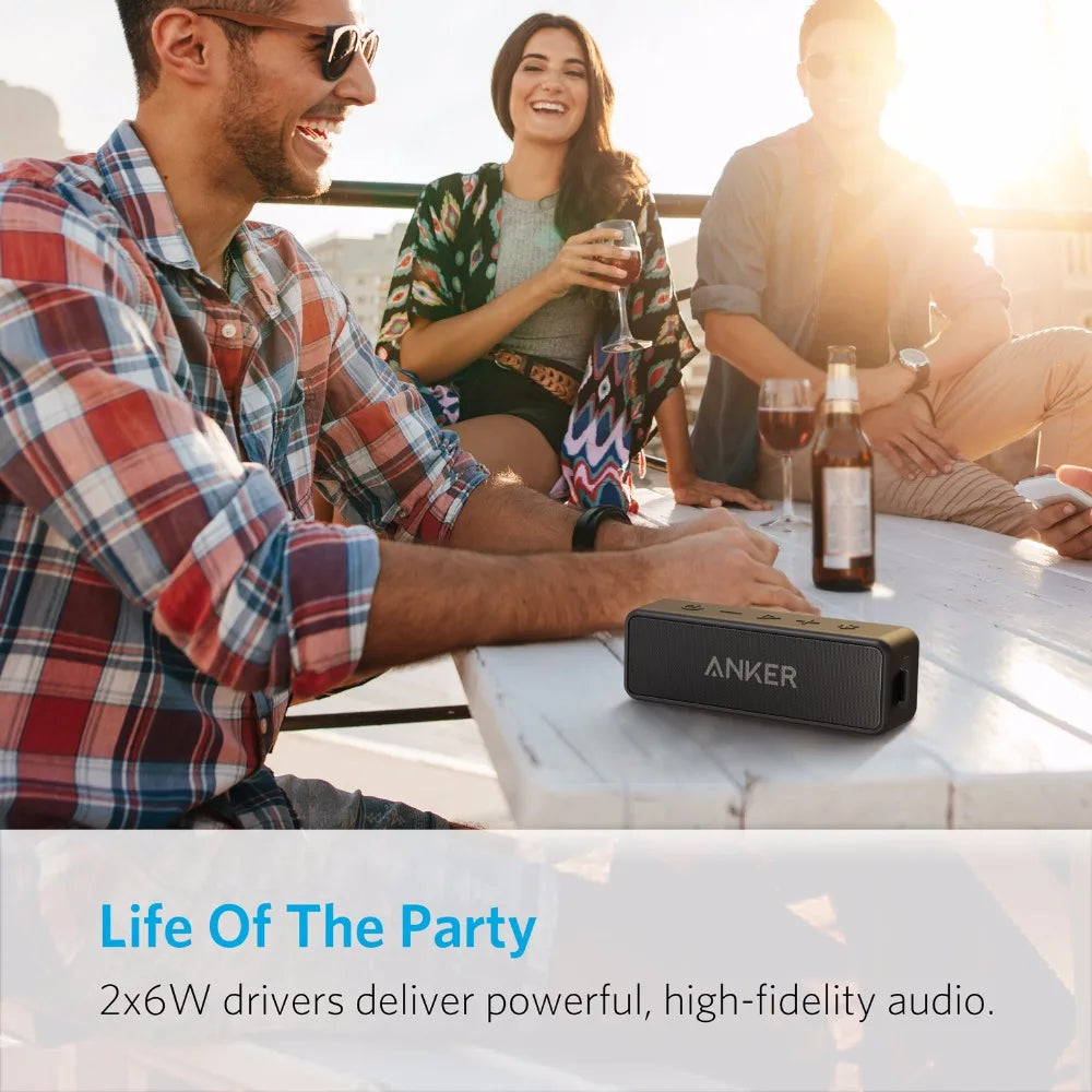 🚛 COLUNA DE SOM ANKER SOUNDCORE 2 BLUETOOTH PORTÁTIL E IMPERMEÁVEL (CATEGORIA ECONÓMICA)