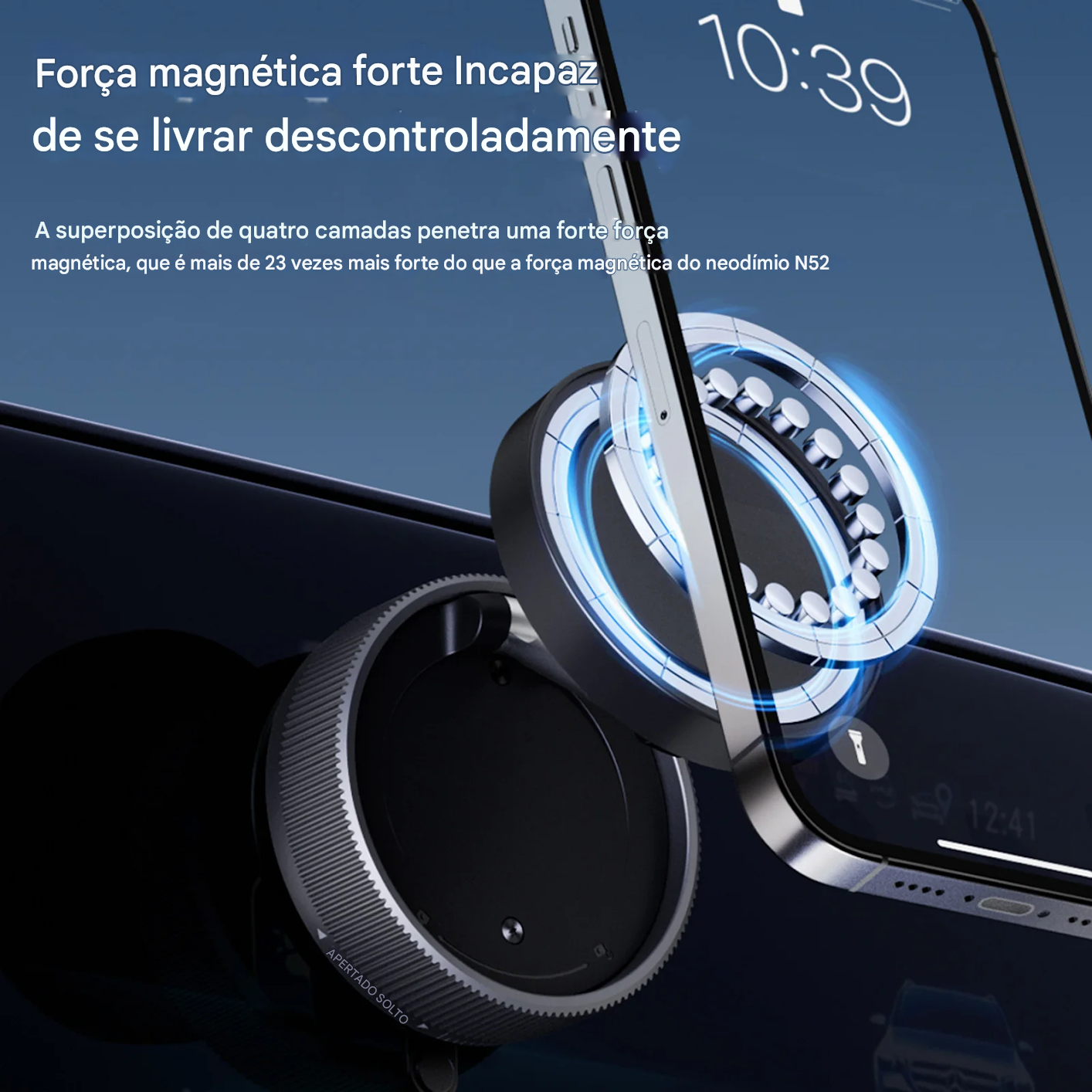 MAGMOUNT 360 GRAUS - SUPORTE MAGNÉTICO AUTOMÓVEL COM ROTAÇÃO TOTAL
