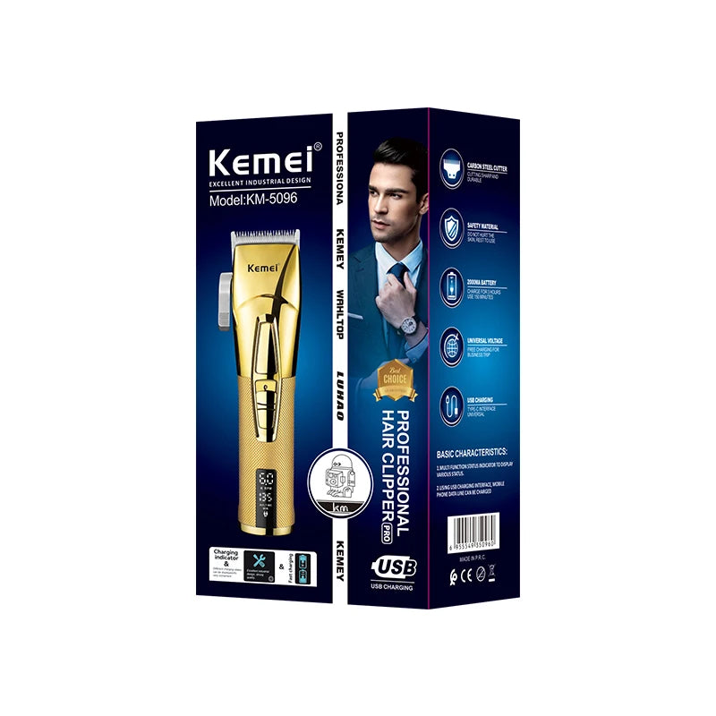 🚛 MÁQUINA DE CORTAR CABELO KEMEI 5096 (CATEGORIA ECONÓMICA)