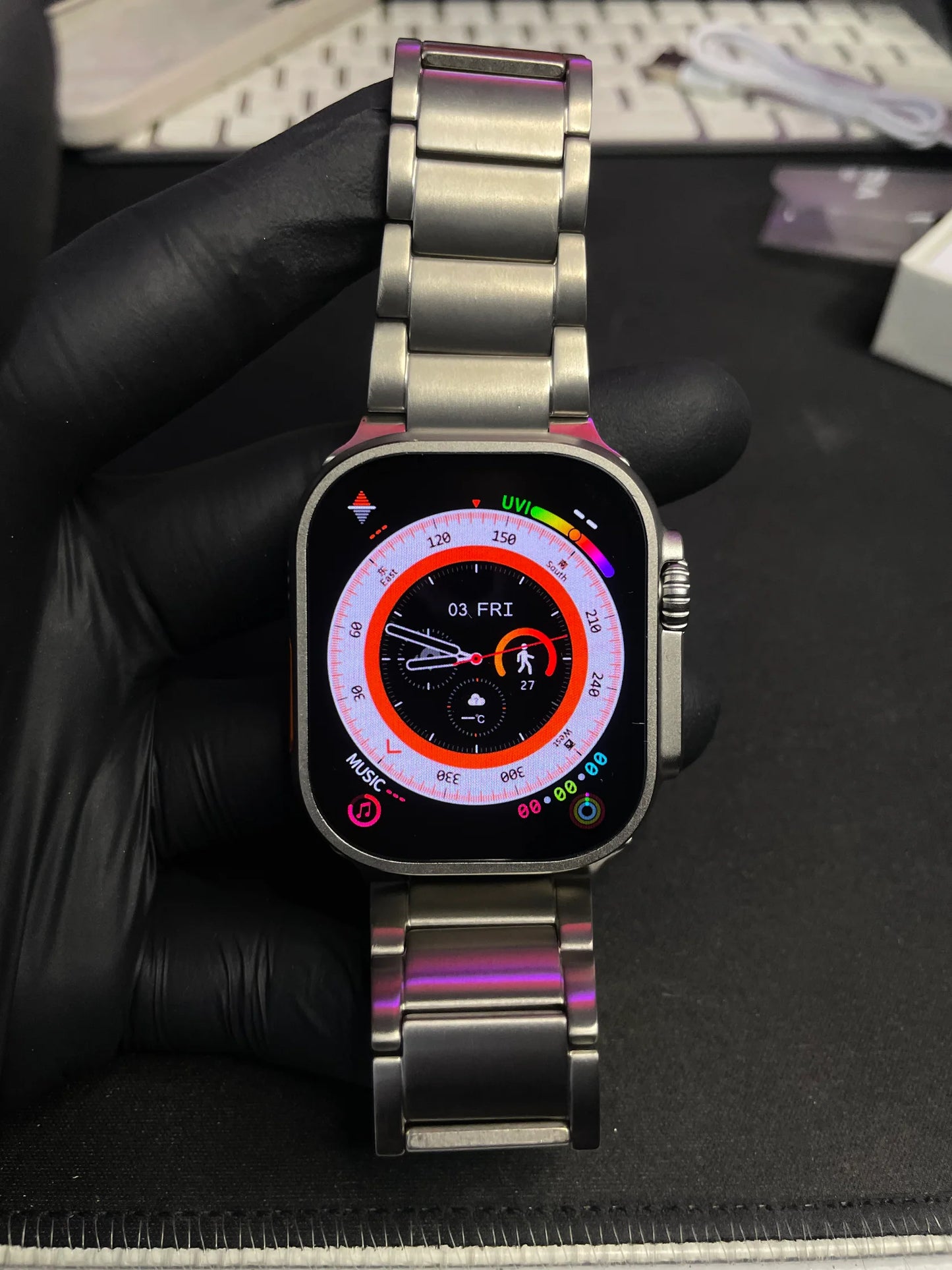 🚚 BRACELETE PREMIUM EM TITÂNIO PARA O APPLE WATCH ULTRA 49MM