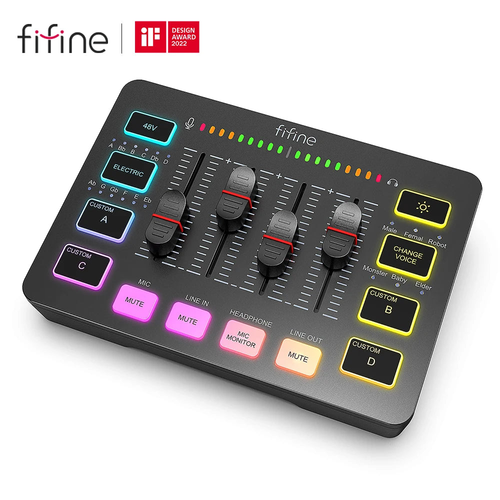 🚚 MESA DE MISTURA PARA STREAMING 4-CANAIS | FIFINE