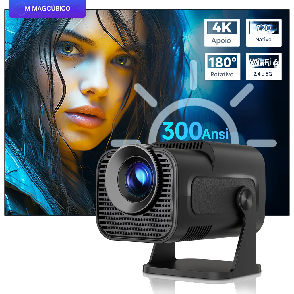 🚚 SMART PROJETOR PORTÁTIL MAGCUBIC HY320 MINI