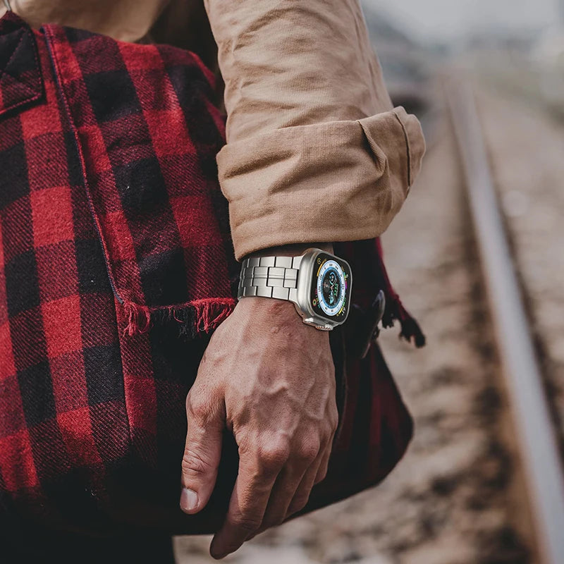 🚚 BRACELETE PREMIUM EM TITÂNIO PARA O APPLE WATCH