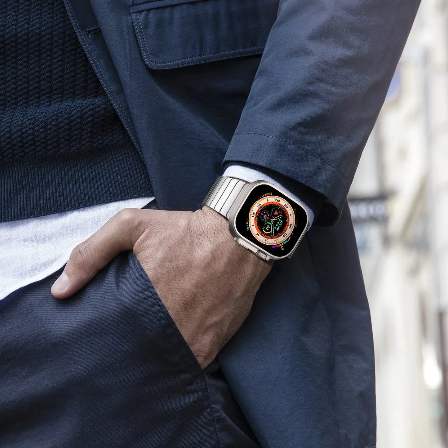 🚚 BRACELETE ESPECIAL EM INOX PARA O APPLE WATCH ULTRA